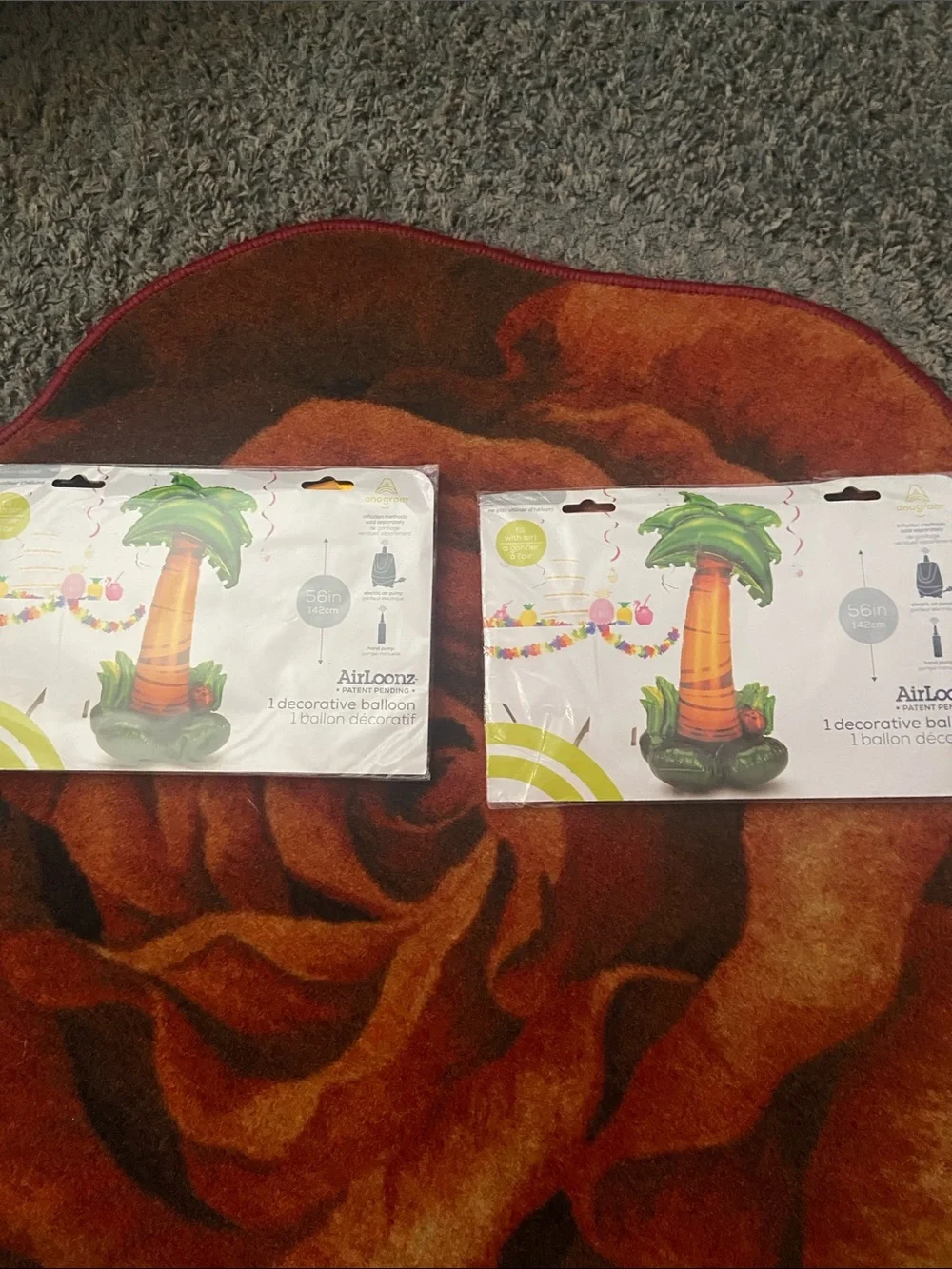 Inflatable Palm Tree Party Balloon (2-Pack) - Green & Brown